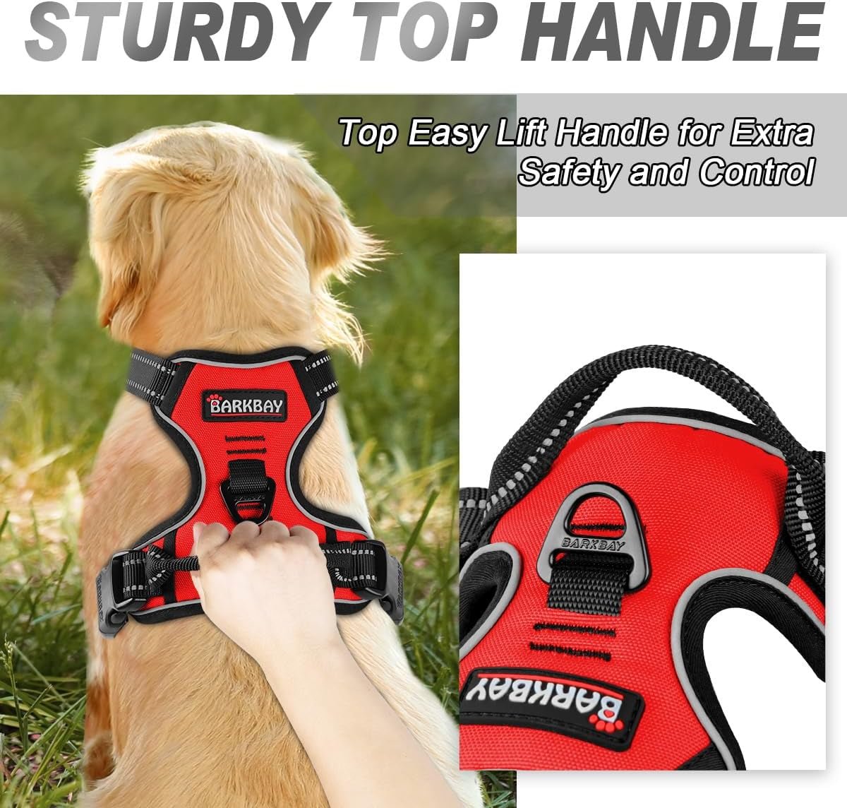 No - Pull Dog Harness – Front Clip, Reflective, Heavy Duty with Handle for Large Dogs - Paw Fit Gears