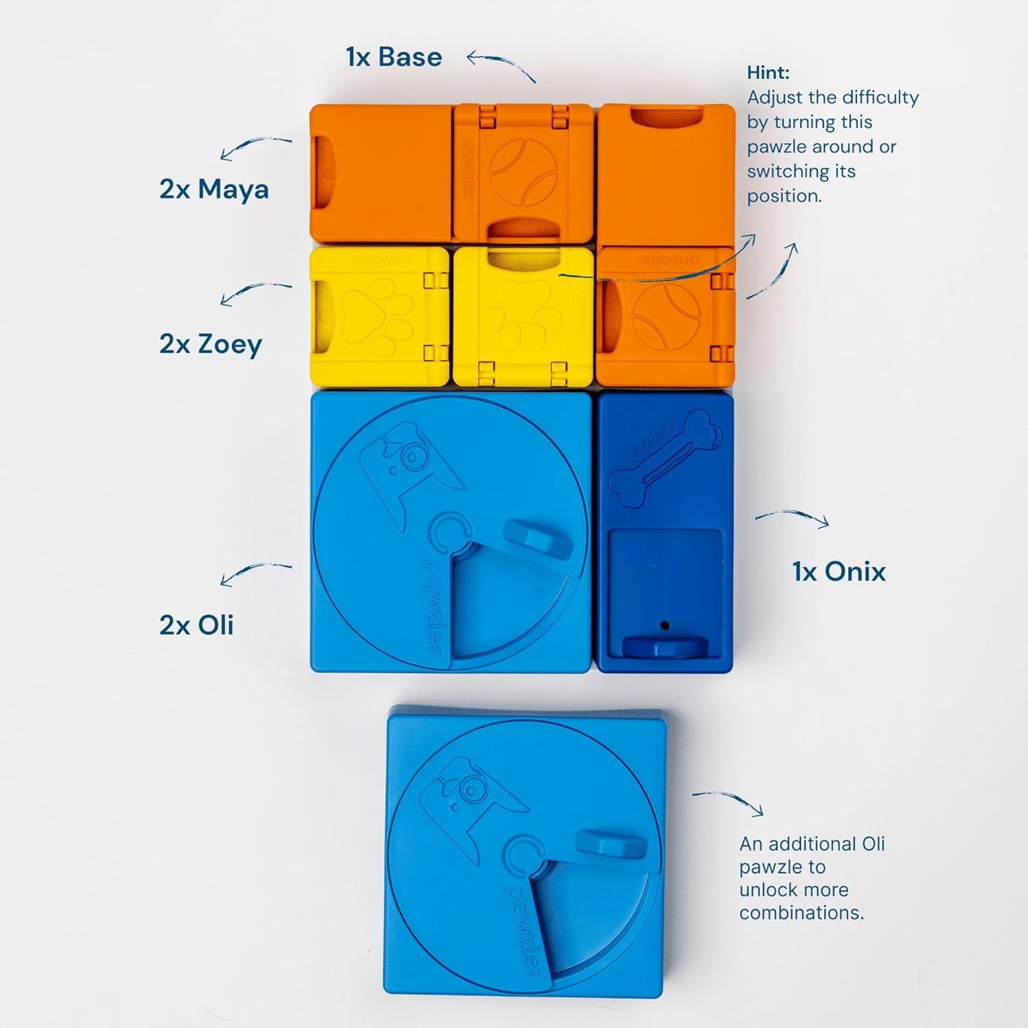 Rainbow Set  - Modular Dog Puzzle |  Interactive Dog Treat Puzzles for Canine Enrichment