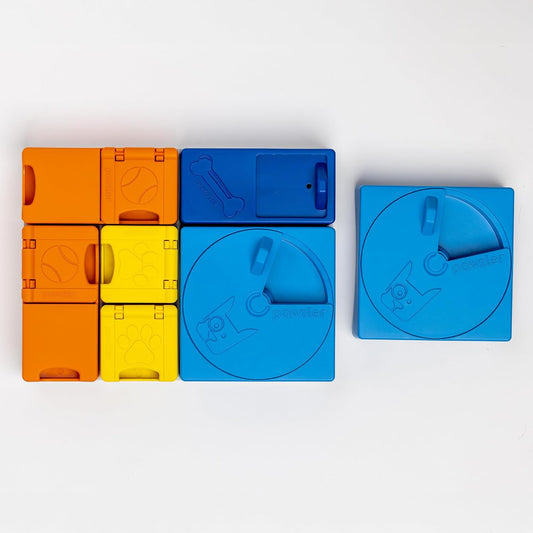 Rainbow Set  - Modular Dog Puzzle |  Interactive Dog Treat Puzzles for Canine Enrichment