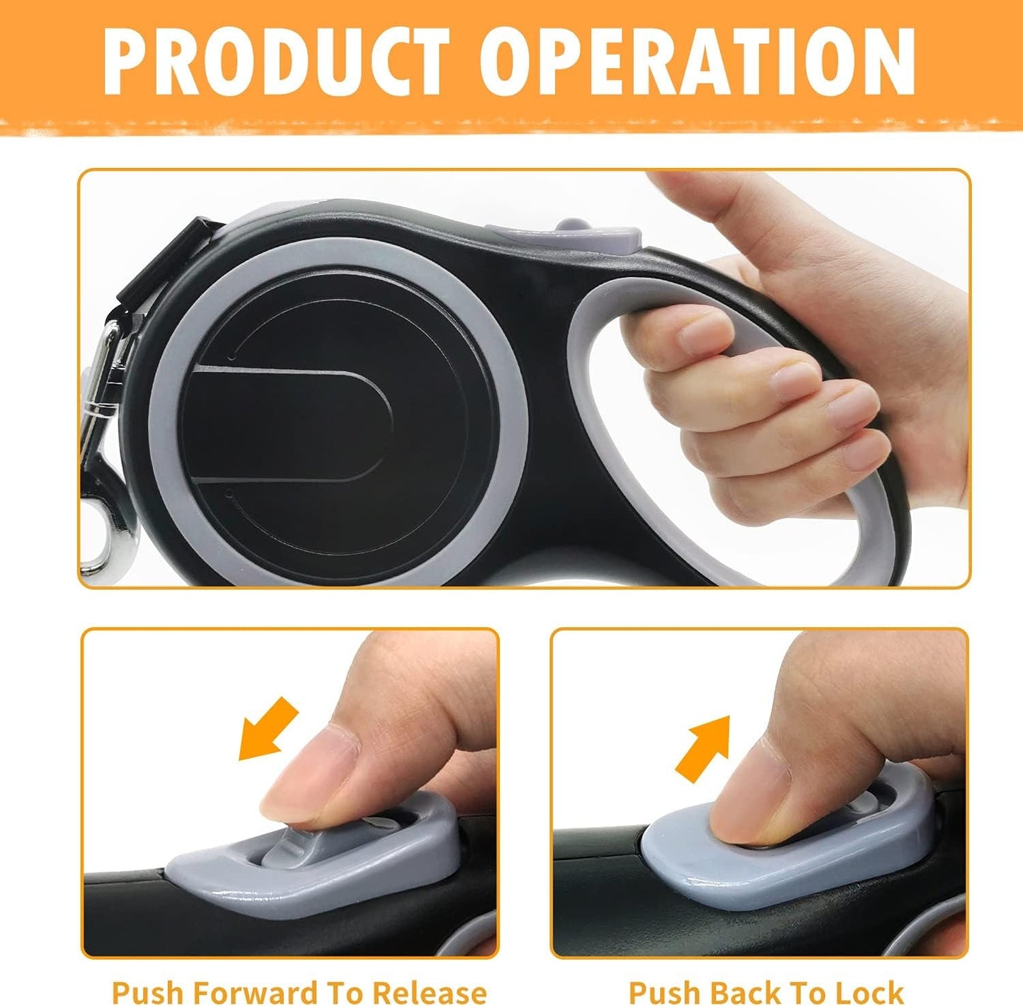 26ft Retractable Dog Leash – Heavy Duty for Dogs up to 110 lbs - Paw Fit Gears