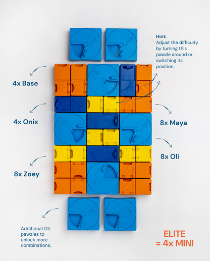 Rainbow Set  - Modular Dog Puzzle |  Interactive Dog Treat Puzzles for Canine Enrichment