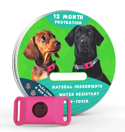 Waterproof 12-Month Flea & Tick Repellent Pendant with Natural Pest Prevention