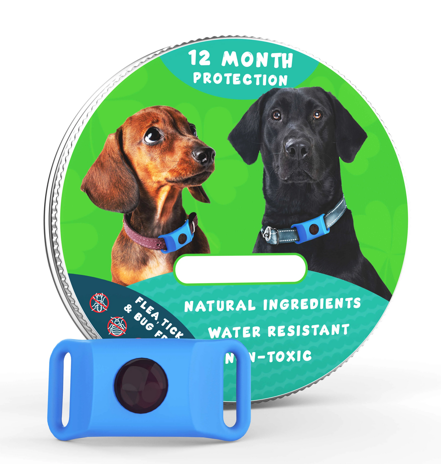 Waterproof 12-Month Flea & Tick Repellent Pendant with Natural Pest Prevention