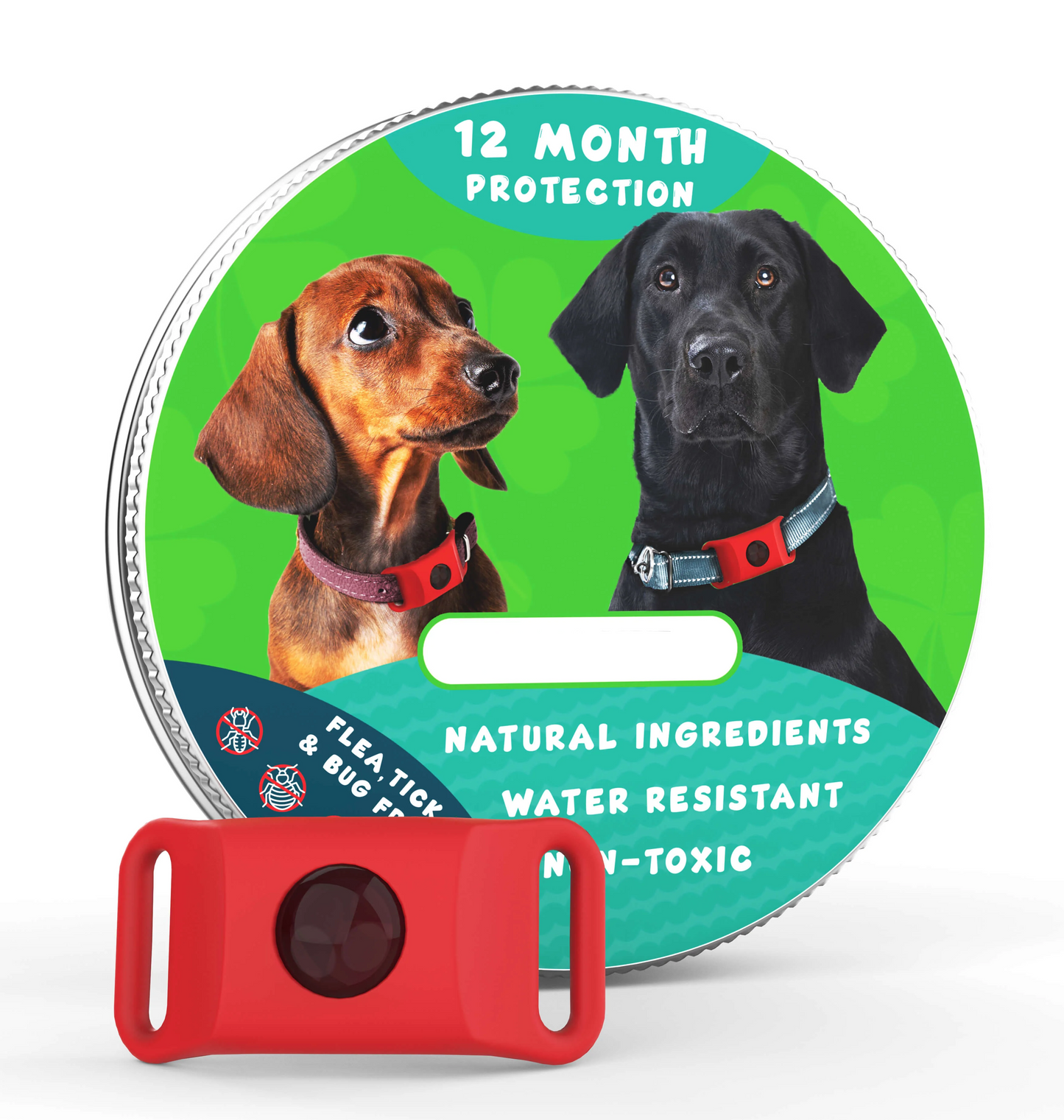 Waterproof 12-Month Flea & Tick Repellent Pendant with Natural Pest Prevention