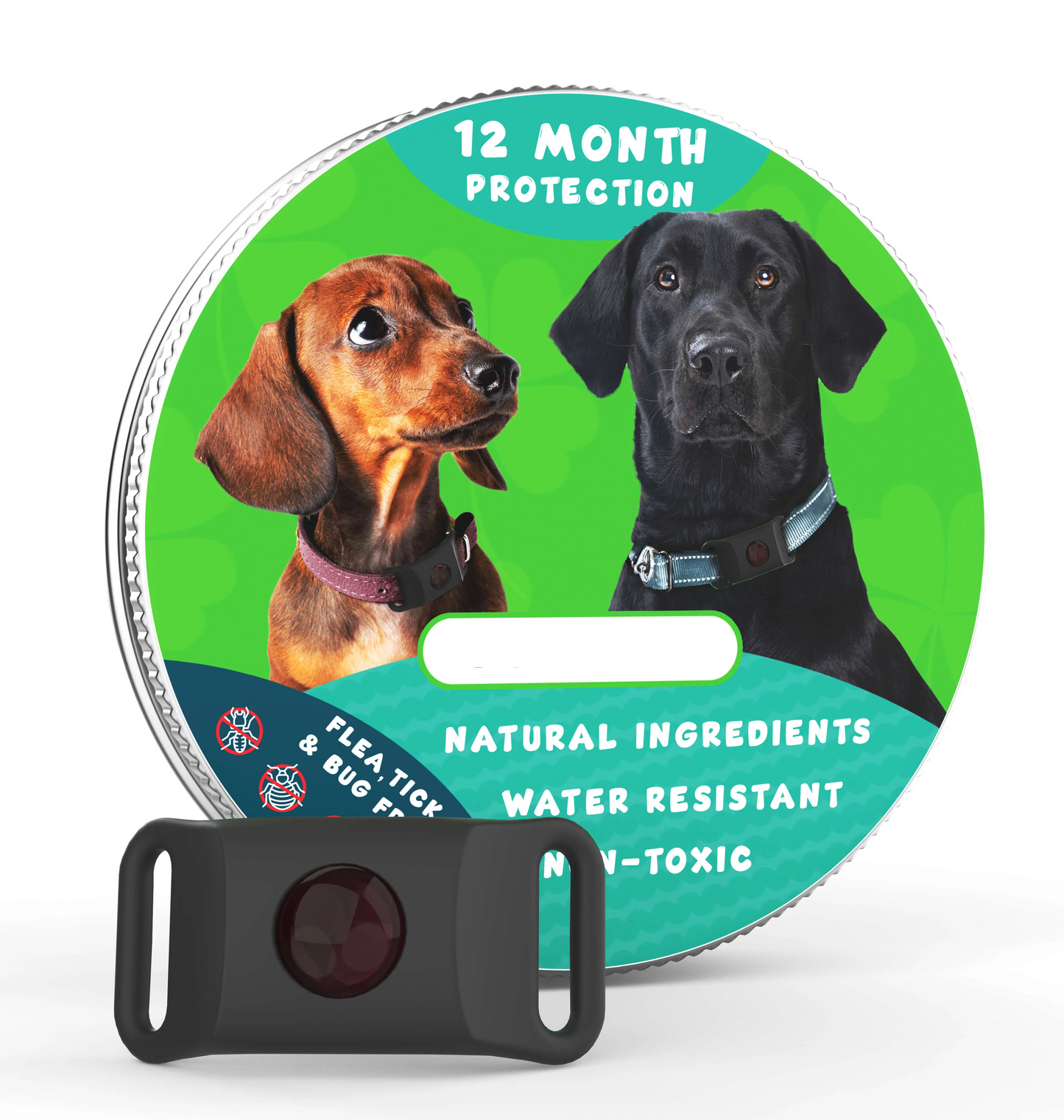 Waterproof 12-Month Flea & Tick Repellent Pendant with Natural Pest Prevention