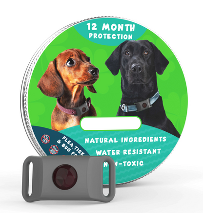 Waterproof 12-Month Flea & Tick Repellent Pendant with Natural Pest Prevention